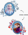 Double-sided decorative item with characters from a popular animated movie on a white background.