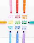 Confetti Stamp Double-Ended Markers