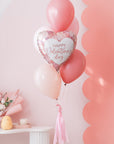 A balloon bouquet with a mix of a heart valentine's day and latex set