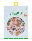 Packaging of Jumble Washi Stickers with a window displaying various colorful dog-themed stickers.