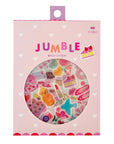 Packaging of Jumble Washi Stickers with various colorful sticker designs visible through a clear window.