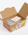 Open cardboard box with 'Joe's Market' branding on a white background