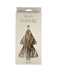 A package of gold metallic tinsel with a star-shaped tree silhouette, branded by My Mind's Eye.