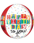 Colorful balloon with 'Happy Birthday to you!' text on a white background