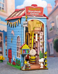 Peanuts Storybook Corner miniature set with Charlie Brown and Snoopy in a city street setting