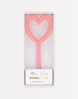 Pink Slim Heart Candle