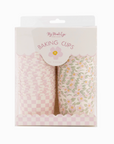Pack of pink floral checkerboard baking cups presented in clear packaging with the brand 'My Minds Eye' visible at the top.