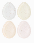Speckled Easter Egg Shaped Plates
