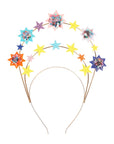 Colorful star-shaped headband on a white background