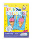 Packaging for 'Spot the Difference Activity Cards' featuring cartoon-style ice cream cones on a colorful background.