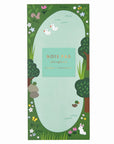 Illustrated notepad with a floral and garden design, featuring birds and rabbits.