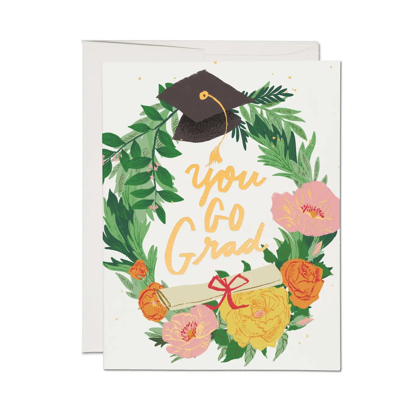 You Go Grad Wreath Graduation Card | Oh Shiny! Balloons & Party, Pasadena