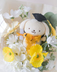 pom pom purin plush flower balloon close up