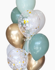 jade green latex balloons