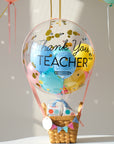 balloon gift shaped as a hot air balloon featuring a "thank you teacher" greeting