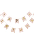 Pink Gold Foil Birthday Banner