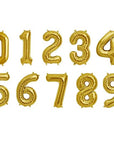 34" Gold Number Balloon