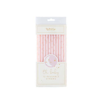 Baby Pink Reusable Straws