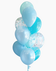 light blue and turquoise balloons