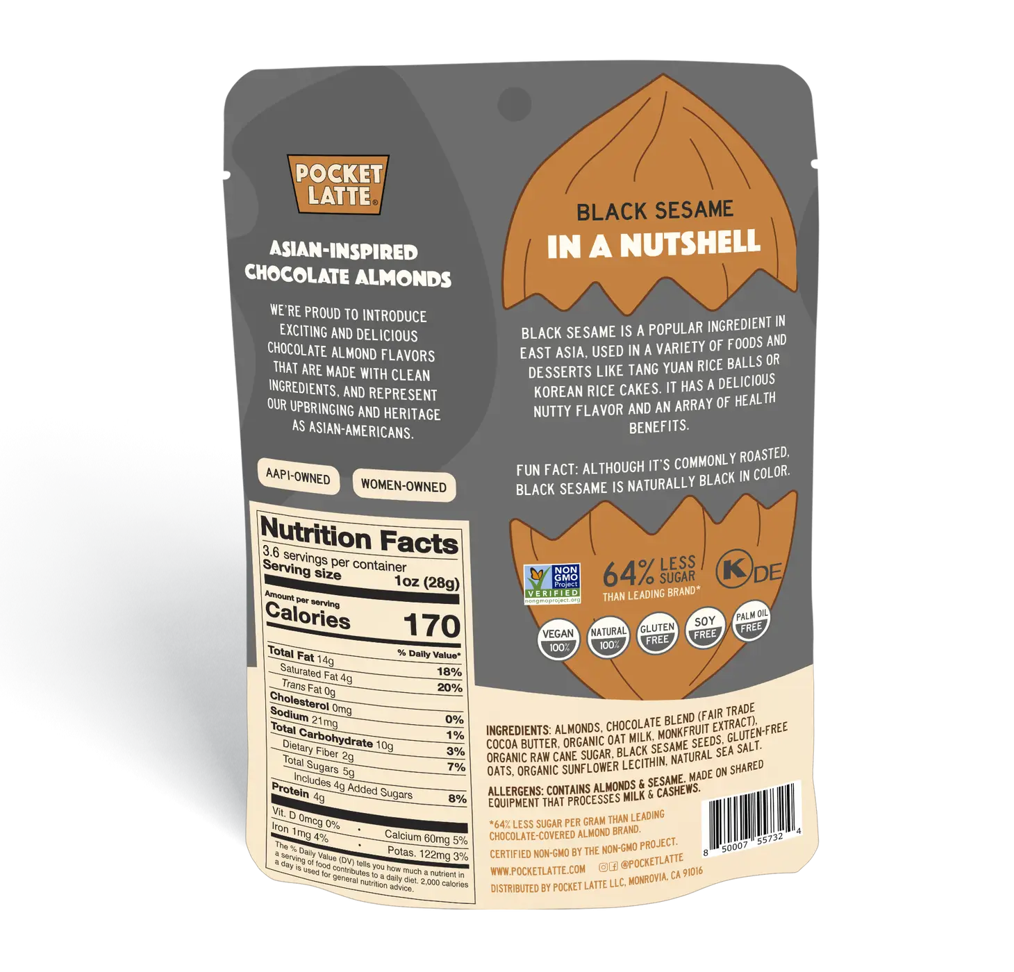 Pocket Latte Sesame Choco Nuts Oh Shiny! Balloons & Party, Pasadena