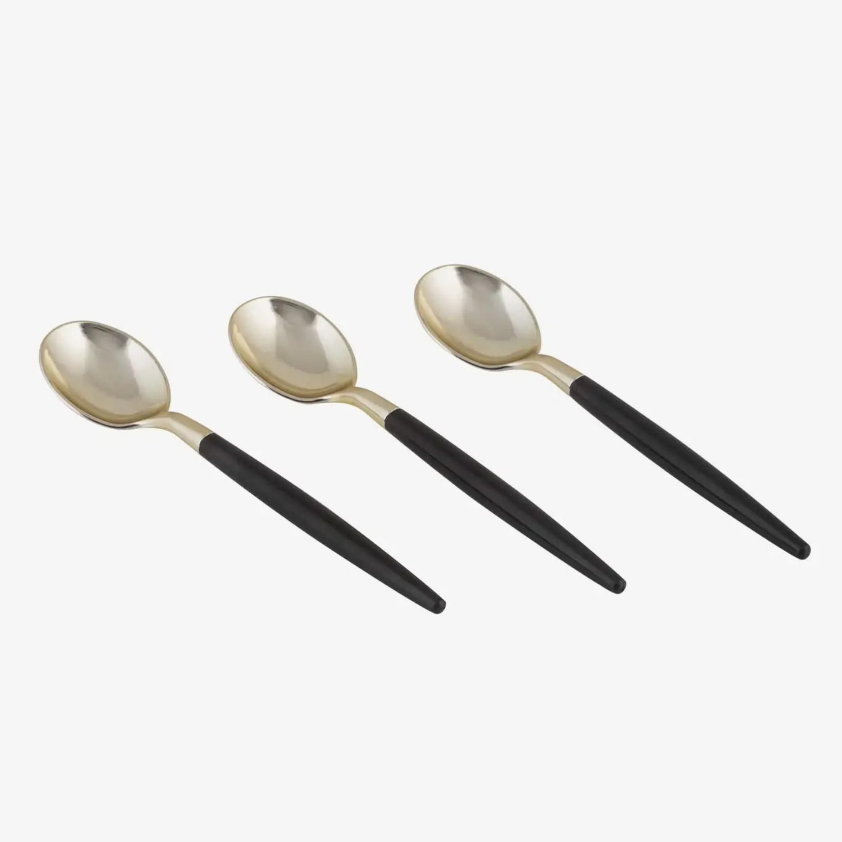 Black and Gold Plastic Mini Spoons Oh Shiny! Balloons & Party
