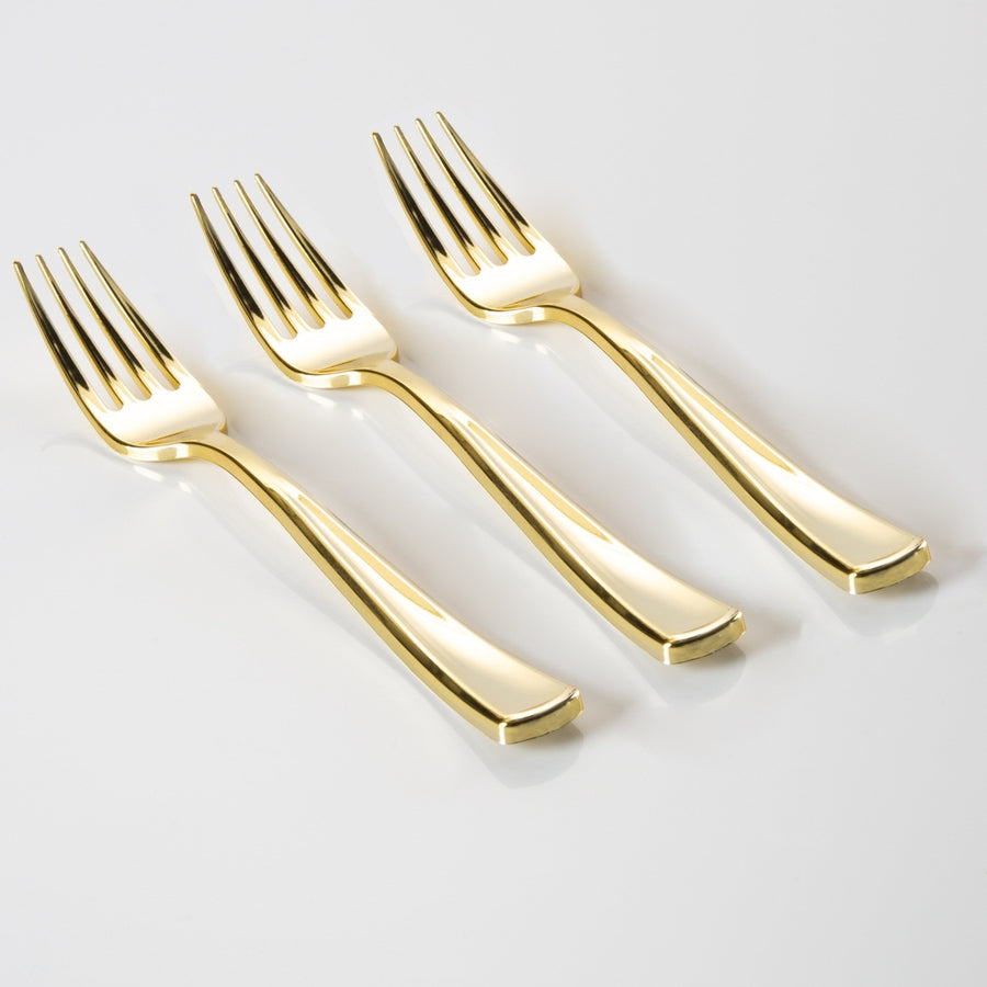 Classic Gold Plastic Forks