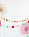Colorful Yarn Pom Pom Banner