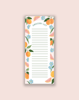 Floral Citrus Grocery List Notepad