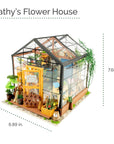 Cathy's Green Flower House DIY Miniature Kit