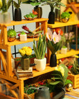 Cathy's Green Flower House DIY Miniature Kit