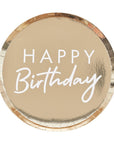 Gold Happy Birthday Plates