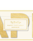 Gold Happy Birthday Banner