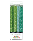 Green Teal Pearl Spiral Candles