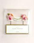 Happy Birthday Cake Topper - Pink Floral