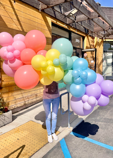 Pastel Rainbow Balloon Garland To-Go