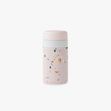 Insulated Blush Terrazzo Ceramic Bottle