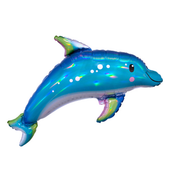 Iridescent Blue Dolphin Balloon