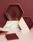 Maroon Chain Link Cocktail Paper Napkins