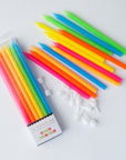 Neon Rainbow Candles