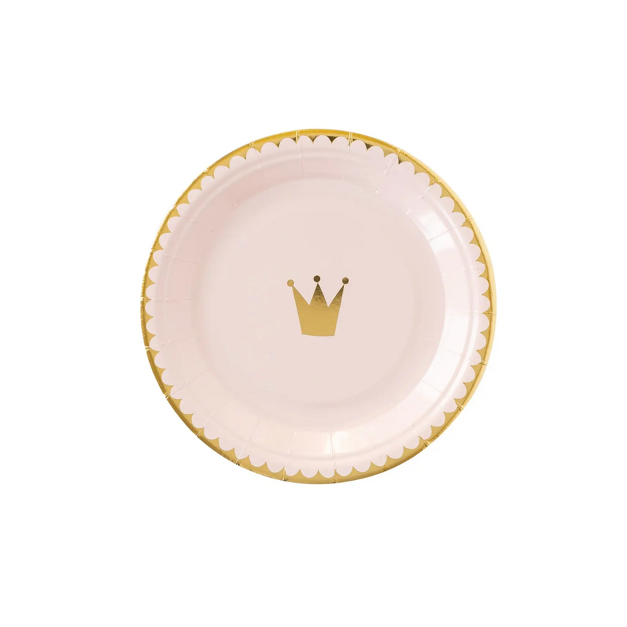 Princess Crown Pink Plates