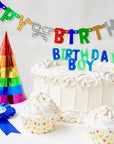 Rainbow Foil Fringe Party Hats