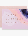 happy birthday beautiful card handpainted moglea