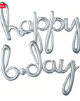 Happy Bday Script Letter Balloon Sign