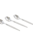 Silver Glitter Plastic Mini Spoons