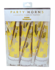 Tasseled Gold Party Horns