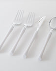 Classic White Plastic Cutlery Set