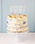 White and Gold Birthday Candles