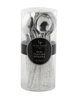 White and Silver Plastic Mini Spoons