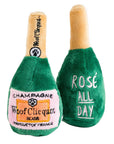 Woof Clicquot Dog Toy - Rose Champagne Bottle