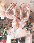 rose gold balloon bouquet